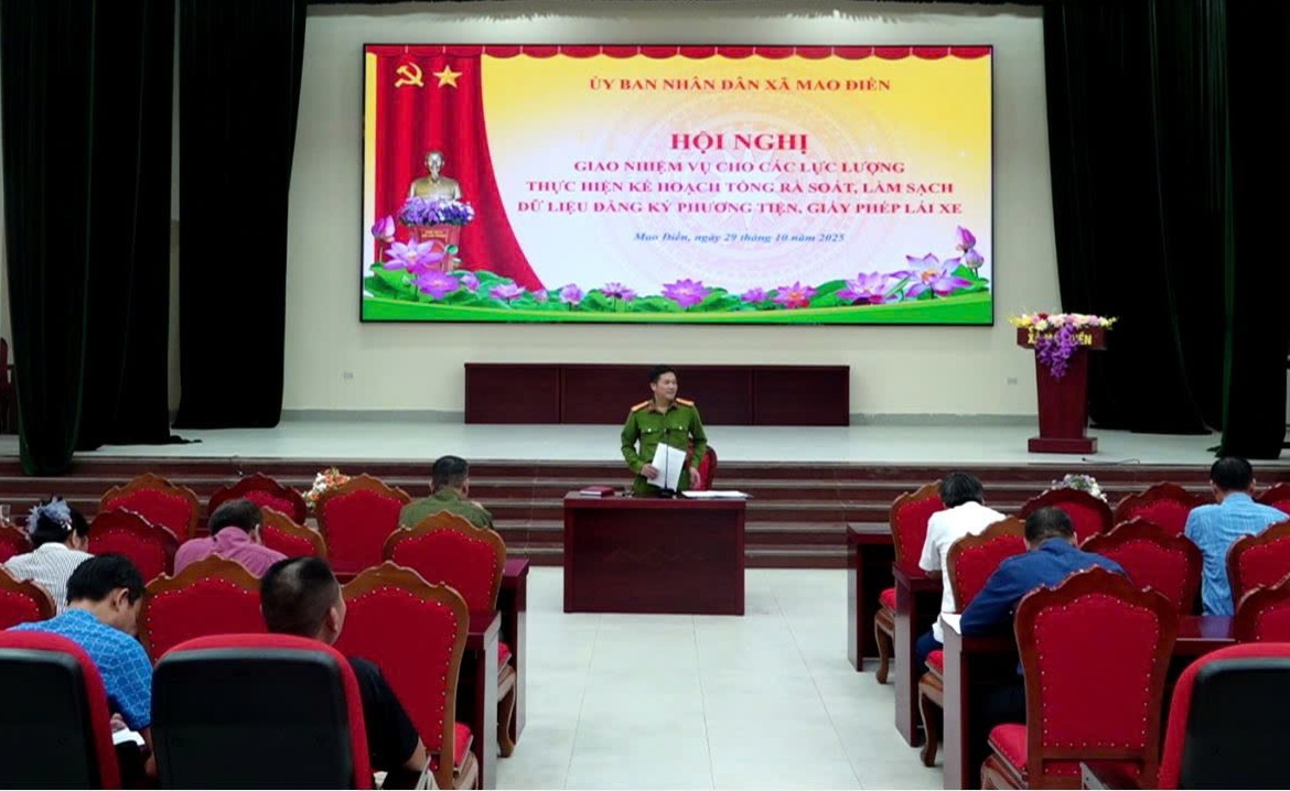 Công an xã Mao Điền: Nâng cao hiệu quả quản lý nhà nước trong chuyển đổi số giao thông